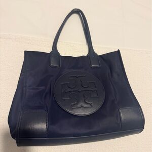 Tory Burch Navy Blue Tote Bag Ella